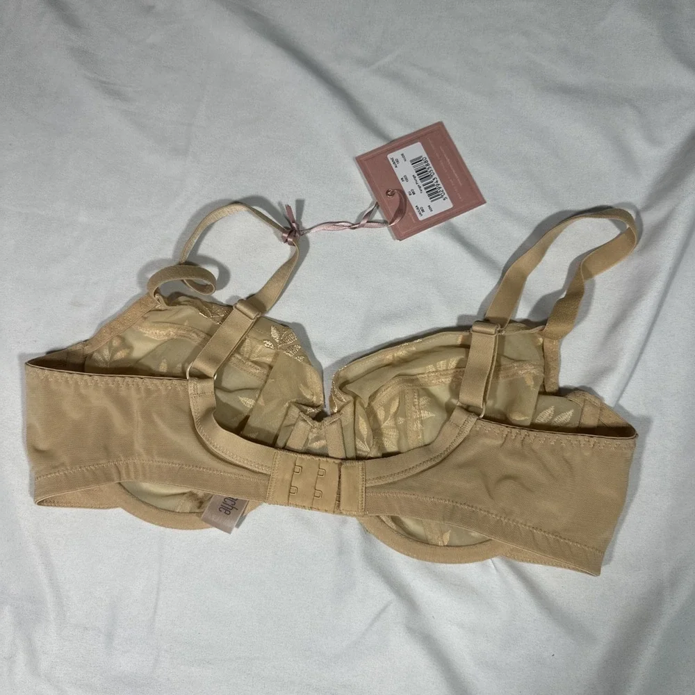 NWT Panache [ 38D‎ US ] Superbra Tango Plunge Bra  Nude #U1684